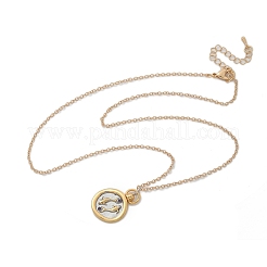 Brass Twelve Constellations Tarot Pendant Necklaces&nbsp;LS-NJEW-Q006-01B-G