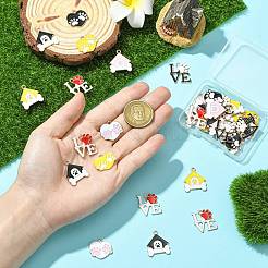 40Pcs 8 Styles Pet Paw Print Theme Alloy Enamel Pendants&nbsp;ENAM-CJ0007-13