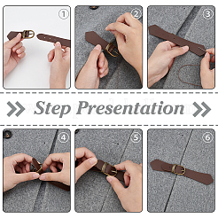 6Pcs PU Imitation Leather Belt Buckles&nbsp;AJEW-FG0001-57