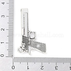Tibetan Style Alloy Handgun/Pistol Pendants&nbsp;TIBEP-Q043-128-RS
