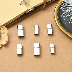 6Pcs 3 Styles 304 Stainless Steel Magnetic Clasps with Glue-in Ends&nbsp;STAS-CJ0003-26