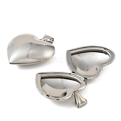 316 Stainless Steel Locket Pendants&nbsp;STAS-K321-12B-P