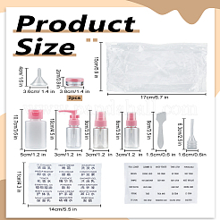 Plastic Empty Refillable Spray Bottle Set&nbsp;AJEW-LP0001-53A