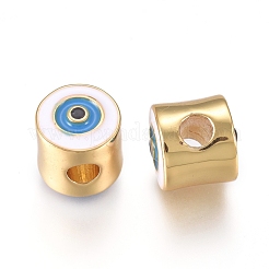 Brass Enamel Beads&nbsp;KK-L189-21G