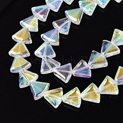 Electroplate Transparent Glass Beads Strands&nbsp;EGLA-N057-12A-01