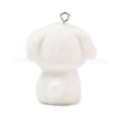 Animal Flocking Opaque Resin Pendants&nbsp;RESI-I353-01P-05