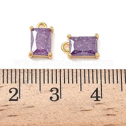 Brass Crushed Ice Cut Cubic Zirconia Pendants&nbsp;KK-D024-25D-G