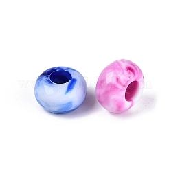Two Tone Opaque Acrylic European Beads&nbsp;OACR-Q200-22
