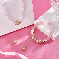 6Pcs Brass Micro Pave Cubic Zirconia Beads&nbsp;KK-PH0011-81