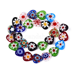 Handmade Millefiori Lampwork Beads Strands&nbsp;LAMP-T022-08