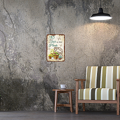 Rectangle Metal Iron Sign Poster&nbsp;AJEW-WH0157-356