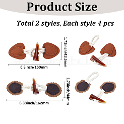 8Pcs 2 Styles Resin Button&nbsp;BUTT-GF0004-34