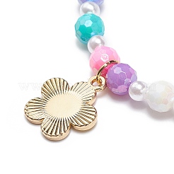 5Pcs 5 Style Round & Heart & Clover Beaded Bracelets Set&nbsp;BJEW-JB08929
