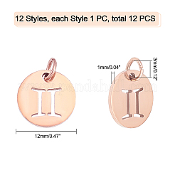 304 Stainless Steel Charms&nbsp;STAS-UN0017-18RG