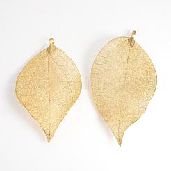 Electroplated Natural Leaf Big Pendants&nbsp;IFIN-Q119-02J