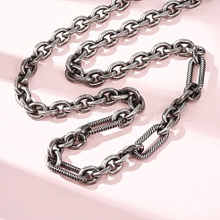 Vintage 304 Stainless Steel Figaro Chain Cable Chain Necklaces&nbsp;NJEW-C115-03AS