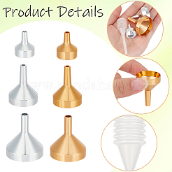 12Pcs 6 Colors Aluminum Funnel Hopper&nbsp;FIND-CN0002-71