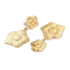 Stainless Steel Flower Stud Earrings for Women&nbsp;EJEW-Z074-03G
