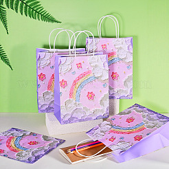 6Pcs Flower Printed Paper Gift Bags&nbsp;ABAG-TADJ0001-08B