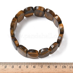 Natural Tiger Eye Beads Stretch Bracelets for Women Men&nbsp;BJEW-I323-02E
