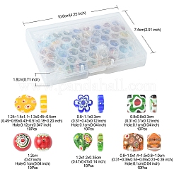 60Pcs 6 Style Handmade Millefiori Glass Beads&nbsp;LAMP-FS0001-07
