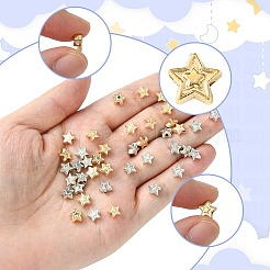250Pcs 2 Colors CCB Plastic Beads&nbsp;CCB-FS0001-10
