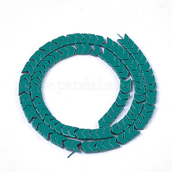 Spray Painted Non-magnetic Synthetic Hematite Beads Strands&nbsp;X-G-T124-06K