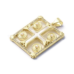 Brass Pave Shell Pendants&nbsp;KK-I708-17C-G