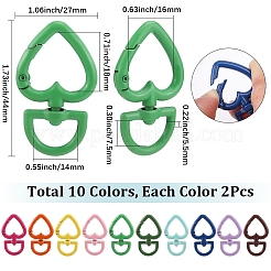 20Pcs 10 Colors Spray Printed Alloy Swivel Clasps&nbsp;FIND-SC0017-41