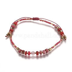 Adjustable Natural Gemstone Braided Bead Bracelets&nbsp;BJEW-L669-C