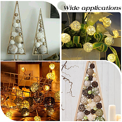 15Pcs 3 Colors Wicker Rattan Balls&nbsp;AJEW-SC0004-25B