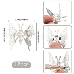 12Pcs Alloy Alligator Hair Clips for Women&nbsp;OHAR-SP0001-06S