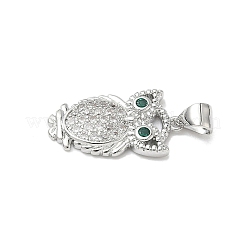 Brass Micro Pave Cubic Zirconia Pendants&nbsp;KK-L254-03P