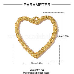 304 Stainless Steel Pendants&nbsp;STAS-OY009-34G