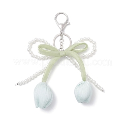 2Pcs 2 Colors Cloth Double-head Tulip Pendant Keychains&nbsp;KEYC-JKC01422