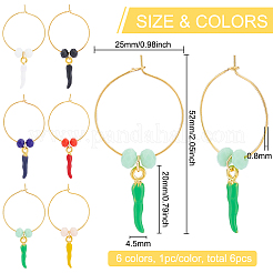 Horn of Plenty Alloy Enamel with Glass Bead Wine Glass Charms&nbsp;AJEW-AB00040