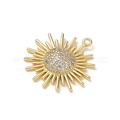 Brass Micro Pave Clear Cubic Zirconia Pendants&nbsp;CU-CBAA9EB-07A-G