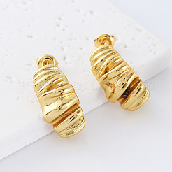 Irregular 304 Stainless Steel Twisted Stud Earrings for Women&nbsp;FC7299