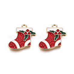 Golden Plated Alloy Enamel Pendants&nbsp;ENAM-T009-93-RS