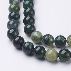 Natural Moss Agate Beads Strands&nbsp;GSR001