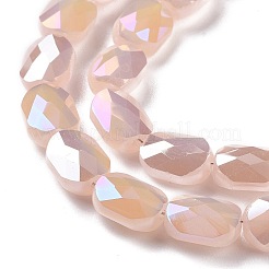 Faceted Electroplated Glass Beads Strands&nbsp;GLAA-G092-C