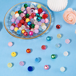 120Pcs 8 Styles Acrylic Beads&nbsp;MACR-TA0002-95
