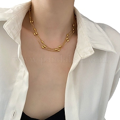 304 Stainless Steel Satellite Chain Necklaces&nbsp;BJEW-K257-06G