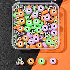 102Pcs 6 Colors Opaque Printed Acrylic Beads&nbsp;OACR-FS0002-36