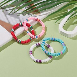 Handmade Polymer Clay Beaded Stretch Bracelets for Kids&nbsp;BJEW-JB05919