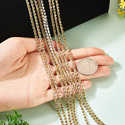 5 Yards Alloy Glass Rhinestone Cup Chains&nbsp;AJEW-TA0002-49C