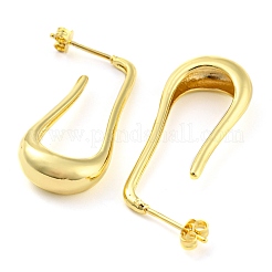 Rack Plating Brass Teardrop Stud Earrings&nbsp;EJEW-P242-04G