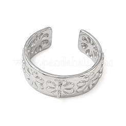Flower 304 Stainless Steel Finger Rings Components&nbsp;SA-CBA45D5-17P