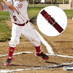 1Pc Imitation Leather & Polyester Elastic Softball Belts&nbsp;AJEW-CL0001-37B