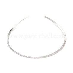 Non-Tarnish 304 Stainless Steel Rhombus Textured Wire Necklace Making&nbsp;MAK-L015-02P